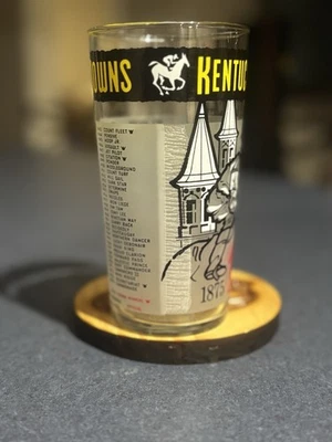 1975 Kentucky Derby Glass Error Mistake Foolish Pleasure - Image 1 of 4