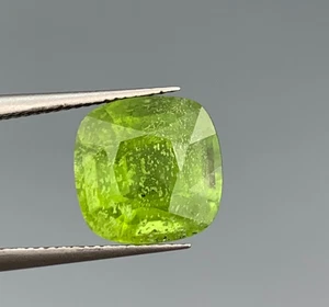 Cuscino passo peridoto 5,30 ct taglio dal Pakistan - Foto 1 di 6