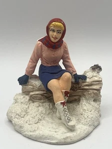 1994 Coca-Cola Town Square Collection Winter Girl Figur Eisläufer Vintage - Bild 1 von 5