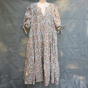 English Factory Midikleid Blumen Schleife Übergröße 3XL Party Kirche bescheiden - Bild 1 von 6