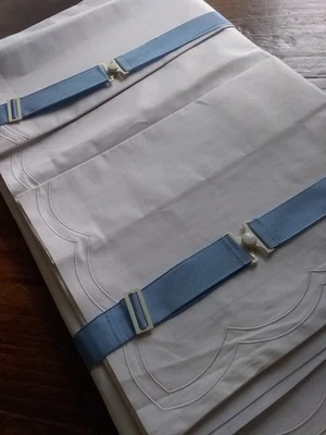 Antiguo Stock DE COLECCIÓN EUROPEO TROUSSEAU JUEGO DE SÁBANAS 2 planas 59"x99" 2 fundas XL 34"x33" Foto 1 de 4