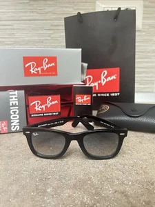 Ray-Ban Wayfarer 2140 Vetro Nero Sfumato(light Grey Gradient)Taglia 50:22 901/32 - Imagen 1 de 10