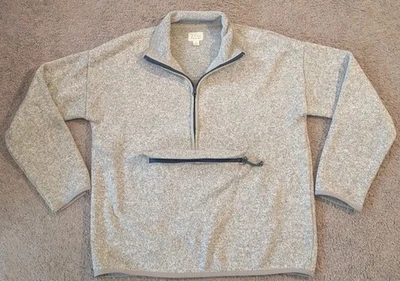 Pullover gris bolsillo cangroo polar Sherpa J.Crew Polartec AS082 para mujer S Foto 1 de 4