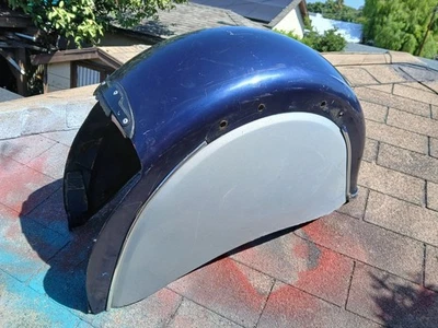 hd98 2002 Indian Chief Rear Fender  Steel Gilroy original blue gray Harley  - Image 1 of 3