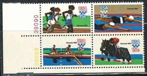 Mint US Block of 4 Summer Olympic Games Stamp With Plate#,Scott# 1791-1794 (MNH) - Picture 1 of 1