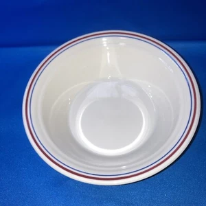 Corelle "Abundance" Blue/Burgandy Rim 6.75 inch across Cereal / Soup Bowl - Picture 1 of 5