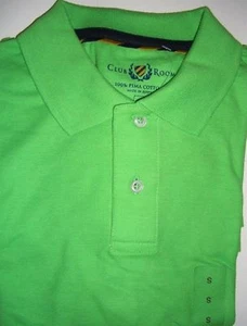 Club Room Casual 100% Cotton Polo, Rugby Short Sleeve Shirt Solid Green Size S - Bild 1 von 1