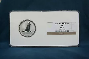 2006 Australia $2 - 2oz Year of the Dog - NGC MS 70 - Lunar 1 Series - Top Pop - Picture 1 of 2