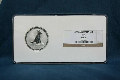 2006 Australia $2 - 2oz Year of the Dog - NGC MS 70 - Lunar 1 Series - Top Pop  - Image 1 of 2