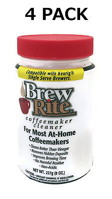 (4) Brew Rite Coffee Maker Cleaner For Espresso Machines And Drip Coffeemakers • 31.26$
