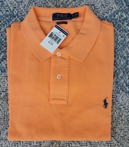 NWT Polo Ralph Lauren Mesh Classic Fit Polo Shirt Orange XL X-Large Tall - Picture 1 of 6