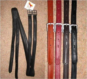 FSS Nappa Stirrup Leathers SOFT No Stretch Bonded Nylon Reinforced Long Saddle  - Picture 1 of 1