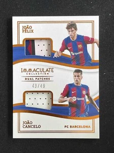 Joao Felix/Joao Cancelo 2023-24 Panini Immacolata Collezione Doppia Patch 43/49 - Foto 1 di 2