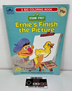 Sesame Street Ernie's Finish The Picture Vintage Coloring Book Retro 80s - Bild 1 von 8