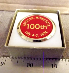 1974 Houston Minnesota Anniversary Medalion & Marble Paper Weight - Picture 1 of 5