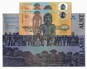 1988 Bi-Centenary - $10 polymer. AA 00 Prefix. Pair in NPA Staff Folder - Picture 1 of 7