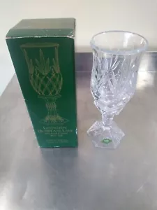 Lexington Shannon Cut Lead Crystal 2 Piece Candle Holder Hurricane Lamp with Box - Picture 1 of 6