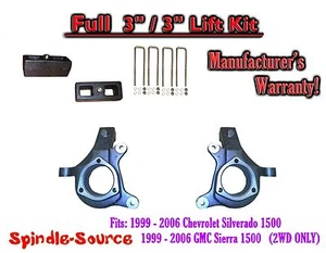 FULL Spindle 3" Lift Kit 3" / 3" NBS FOR 99 - 07 Chevy Silverado GMC Sierra 1500 - Picture 1 of 1