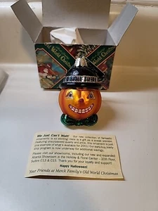 MERCK FAMILY'S OLD WORLD CHRISTMAS ~ JOLLY JACK O' LANTERN ~ 2001 ~ HALLOWEEN - Picture 1 of 5