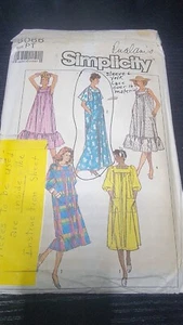 1986 MUUMUU WITH LOTS OF OPTIONS - Simplicity 8066, Misses' PT(XS) Cut, usable - Picture 1 of 8