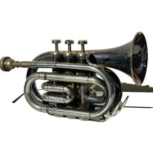 Jupiter SPT-416 Pocket Trumpet Early model Amado key Used - Picture 1 of 7