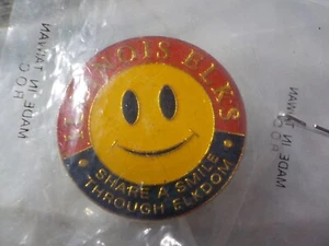 1990er Jahre B.P.O.E. Elche ~ Illinois Elks ~ Share A Smile Through Elkdom Pin - Bild 1 von 2