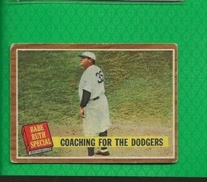 1962 Topps Babe Ruth Coaching for the Dodgers #142 ⭐️💥🎯 VG - Picture 1 of 2