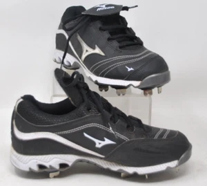 Mizuno Women’s Youth W7 Shoes IC0510 Black Baseball Cleats Softball - Picture 1 of 4