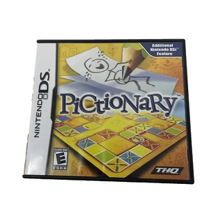 Nintendo DS Pictionary Replacement MANUAL Inserts AND CASE ONLY No Game - Picture 1 of 4