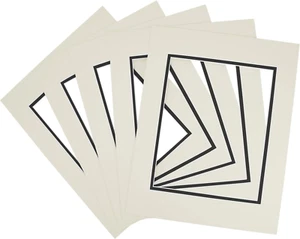 , 11x14 Doppelmatten für 8x10 - für Fotos, Bilder, Rahmen - säurefrei, 5er Pack, - Bild 1 von 12