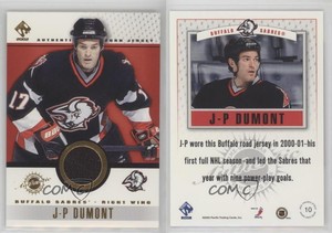 2001-02 Pacific Private Stock Game-Used Gear JP Dumont #10