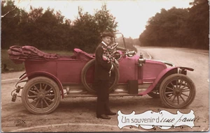 Automóvil de colección vintage para hombre victoriano con coche antiguo sin recuerdo RPPC C189 - Imagen 1 de 2