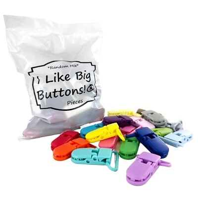 Plastic KAM Suspender Clips - 1 INCH - Clip Soother/Pacifier/Paci/Toy Holder - Image 1 of 4