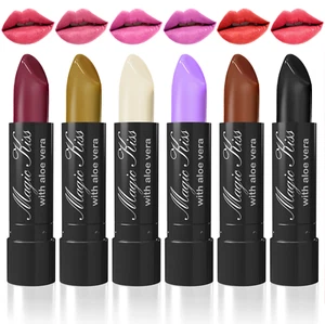 6 Pack Magic Kiss Color Changing Lipstick Aloe Vera PH Magic Temperature Lips - Picture 1 of 20