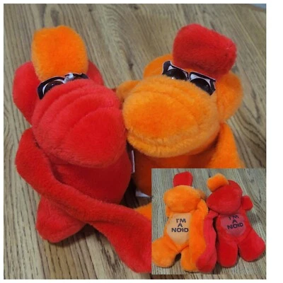 Lot Of 2 Vintage 1982 Commonwealth Orange & Red I’m A Noid Stuffed Animal Plush - Image 1 of 4