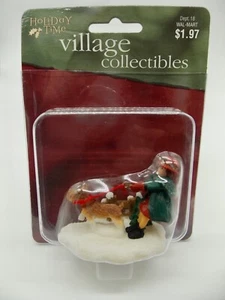Holiday Time 2004 Village Collectibles - Dog Pulling Girl Figurine - Picture 1 of 4