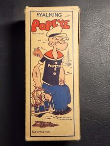 Vintage Marx Popeye with Parrot Cage Circa 1930's in box.  Tin wind up
