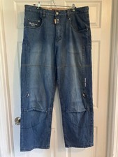Pepe Jeans London Denim Worxx 39 x 33 Work Pants Buggy 73  UK Lot AA Grunge Y2K