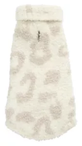 NEW Barefoot Dreams Cozychic Leopard Dog Sweater Cream Stone Sz Large 25-40 lbs - Picture 1 of 5