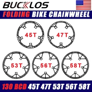130BCD 45T 47T 53T 56T 58T Plato Plegable Bicicleta Aluminio Rueda Ajuste 6-10s - Imagen 1 de 17