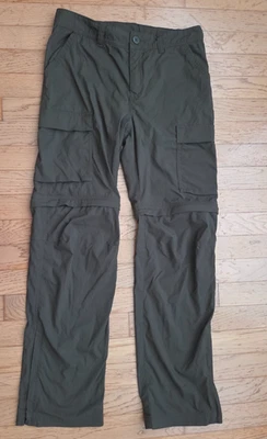 REI Co-op Sahara Convertible Pants Cargo Pockets Kids Large 14/16 Olive Green - Image 1 of 4