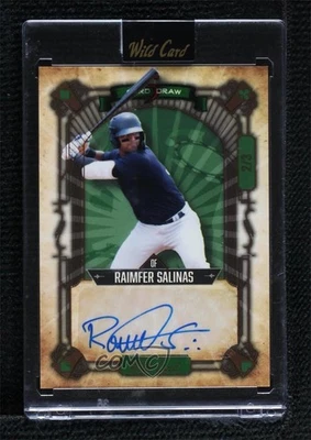 2023 Wild 5 Card Draw Contemporary Bronze Foil Green /3 Raimfer Salinas Auto - Image 1 of 2