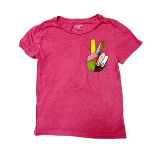 Old Navy Peace Graphic Tee Size 8  - Picture 1 of 4