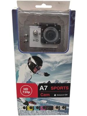 A7 Sports Cam HD 720p Waterproof 30M Helmet Action Camera T2510 HH13 - Image 1 of 4