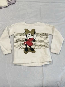 Disney Minnie Mouse Girl's Glitter Sweatshirt Size 7 - Picture 1 of 5