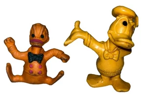 Vintage 70s Disney PVC Rubber Figure Set Donald Duck - Picture 1 of 2