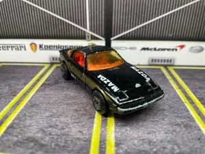 MATCHBOX MAZDA RX7 1:56 1982 MACAU BLACK GOLD STRIPE 53 - Picture 1 of 9