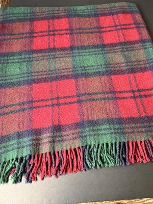 100% Wool Highland Home Scotland throw tartan plaid Ralph Lauren Christmas Vibe - Image 1 of 4