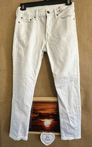 American Eagle Flex men’s white 30 x 30 jeans pockets stretch solid slim straigh - Picture 1 of 7