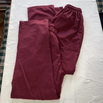 Pantalones Médicos Para Mujer Granate Sin Marca Talla Pequeña Foto 1 de 4